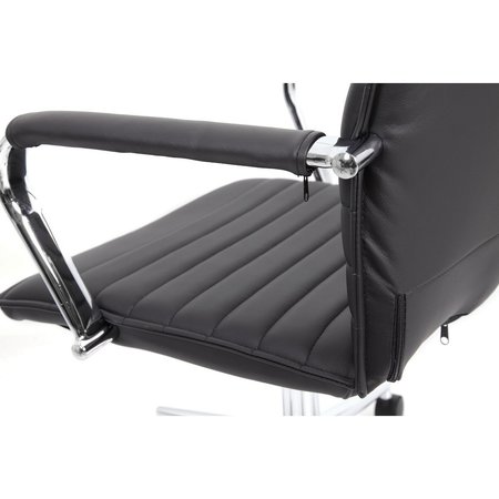 Officesource Ridge Collection Executive High Back Task Chair w/Chrome Frame and Ribbed Back 05RG2QHAVBK